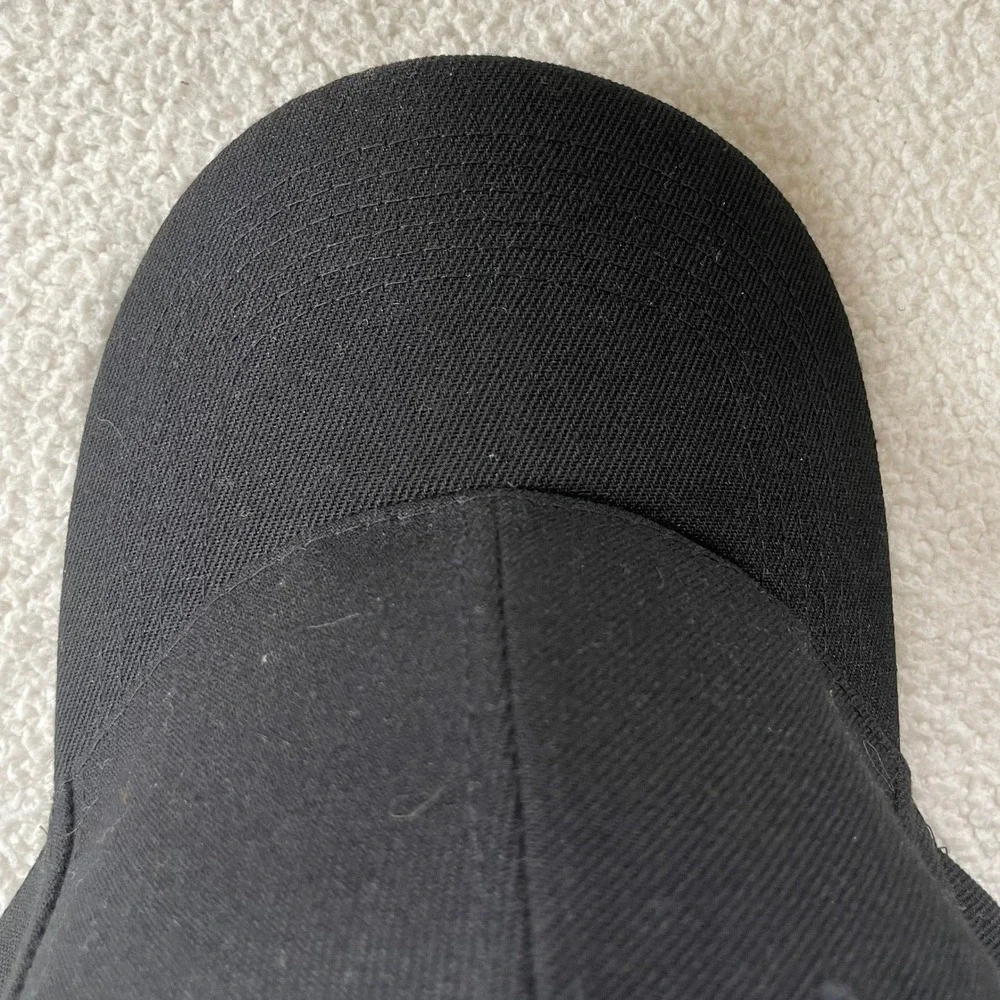 Unbranded Baseball Cap Mens OS Black Acrylic Wool Blend Adjustable Hook Loop Hat